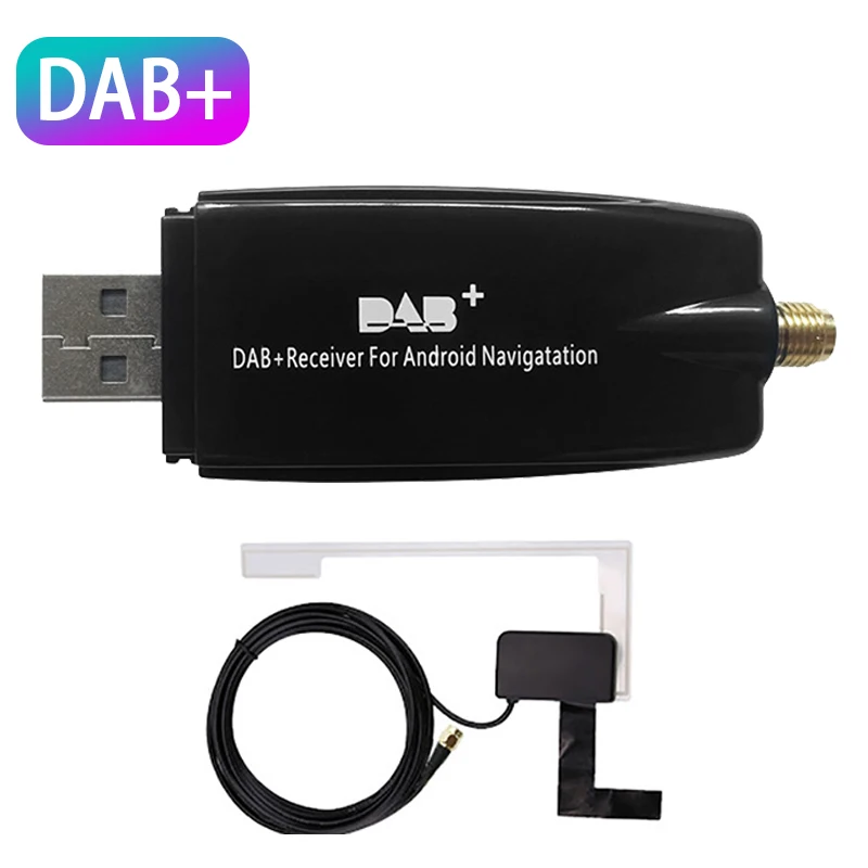 Car DAB+ Digital Radio Box DAB+ Receiver Antenna Aerial USB Interface Car DAB+ Box Portable for Android 5.1 and Above Car Radio