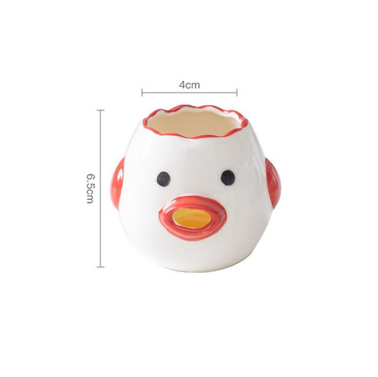 Kitchen Ceramic Cartoon Egg White Separator Yolk Dividers Chicken Kitchen Tool Cute Egg Yolk White Separator Cartoon Chick: Red