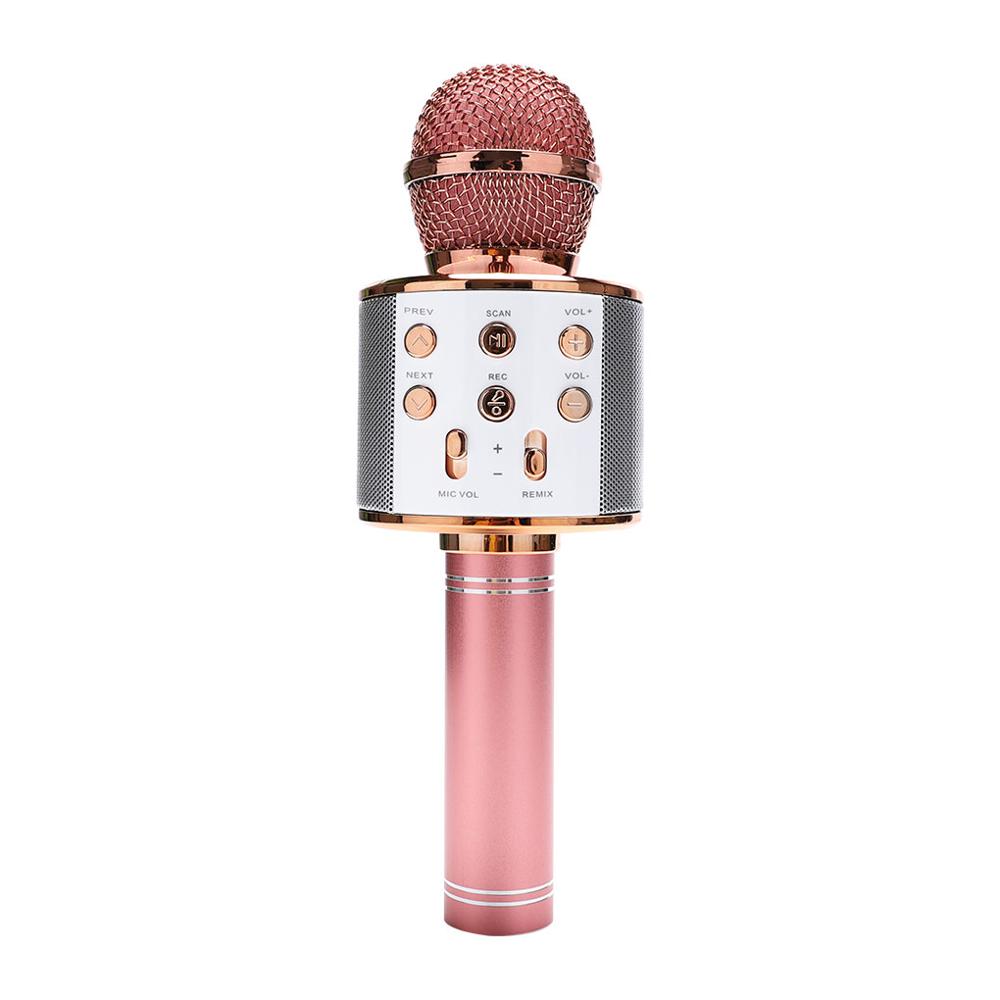 WS858 Bluetooth sans fil Microphone haut-parleur Microphone à main karaoké micro KTV lecteur de musique enregistreur de chant