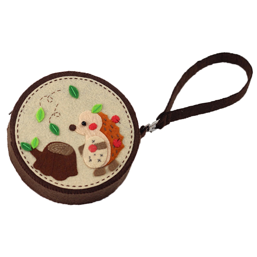 DIY Handmade Purse Bags Felt Applique Embroidery Ornament Kit for Children Kids Felt Craft Kit Sewing Material Packgae