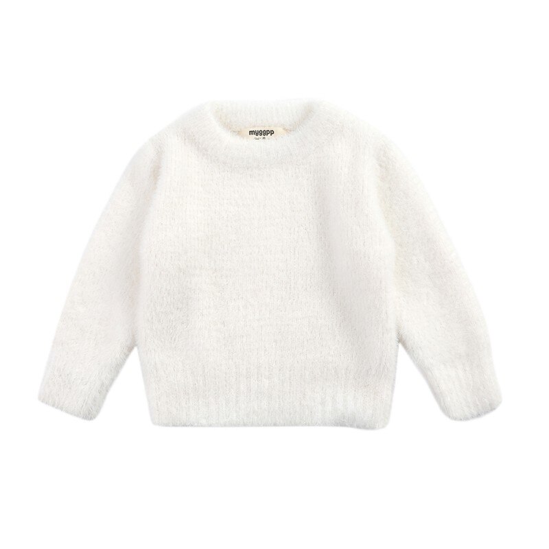 Baby Meisjes Truien Winter Slijtage Stijl Imitatie Nerts Jas Trui Baby Warm Jas Kinderen Truien: W / 12m