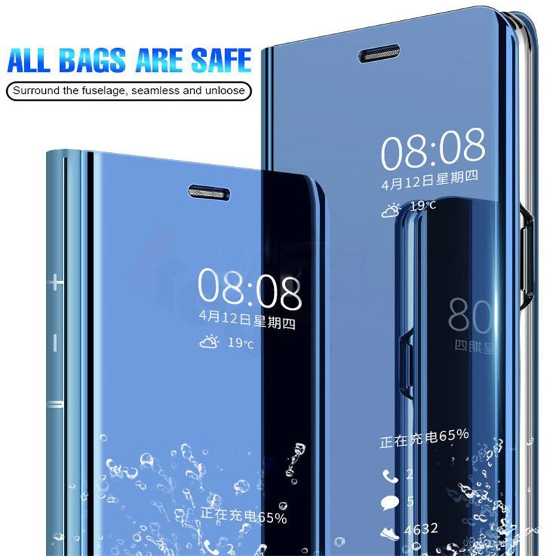 Clear View Smart Case for Xiaomi Redmi Note 7 Mirror Flip Case On The Kisomi Redmi 7 7A Note7 Stand Case Red Mi Note7 A7 Redmi7A