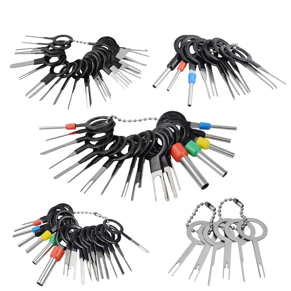 91pcs Car Terminal Removal Kit Wiring Crimp Connector Pin Extractor Puller 59pcs Terminal Repair Tools
