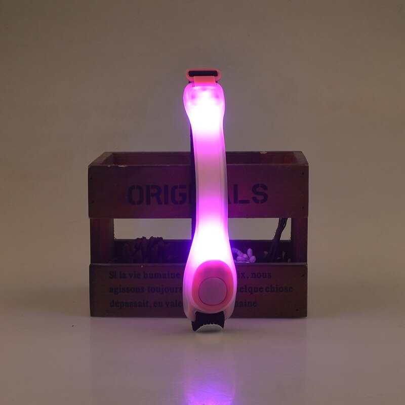 1 Uds brazalete luminoso LED seguro y duradero luz reflejada haz de luz nocturna con pulsera brazalete Jogging ciclismo