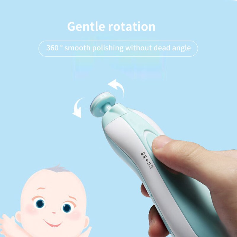 6 stuks elektrische nageltrimmer, polijstmachine, elektrische nagelknipper, baby manicure set, veiligheidsschuurset, verzorgingsset voor pasgeborenen en babyverzorgingsset