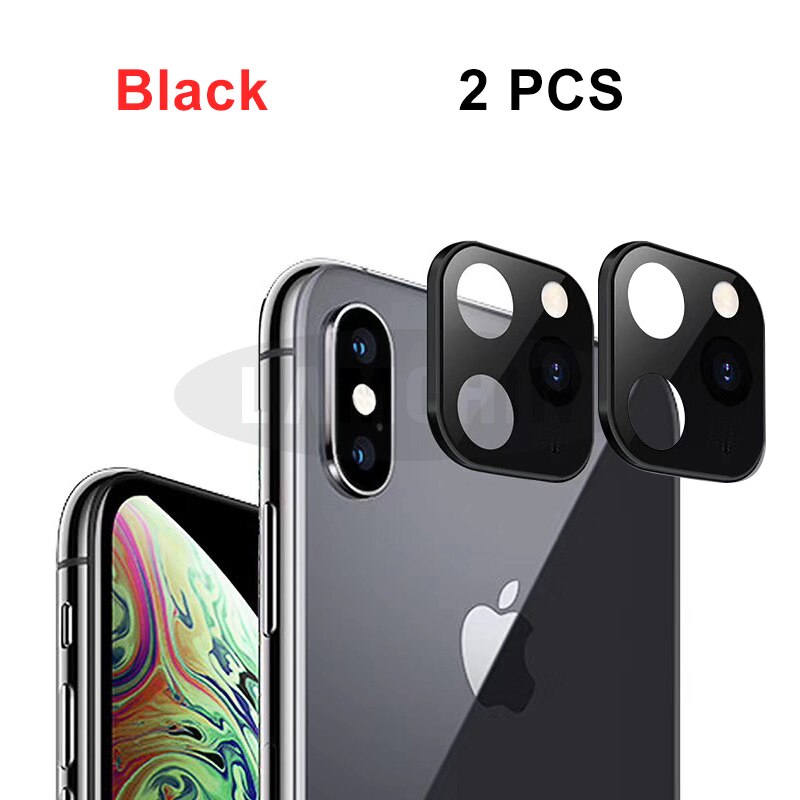 Kamera Objektiv Aufkleber Für Iphone X Xs Max Zweite Ändern 11 Pro Max 11pro Aufkleber Geändert Kamera Abdeckung Titan Legierung 10 Protector: Black 2PCS