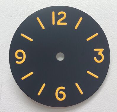 34.3mm lysende urskive steril sandwich urskive til eta 6497 urreparationsdel: Guld