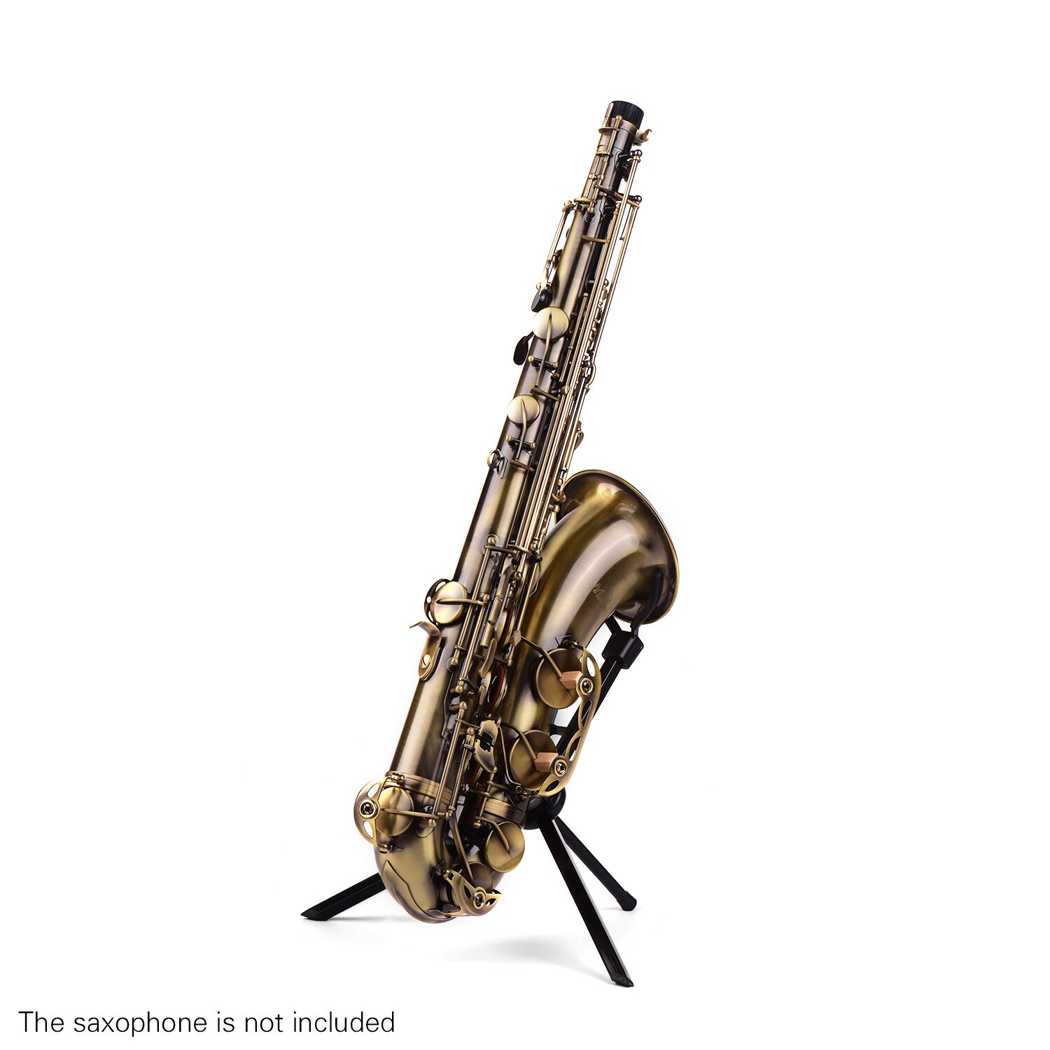 Draagbare Alt/Tenor Saxofoon Stand Sax Floor Stand Houder Rvs Opvouwbaar met Draagtas: for tenor sax