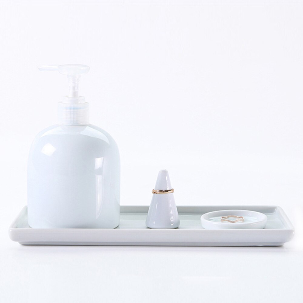 1Pc Porselein Trays Badkamer Keramische Base Opslag Trays Sanitaire Opslag Pallet Delicate Badkamer Benodigdheden Tandenborstel Keramische Ba
