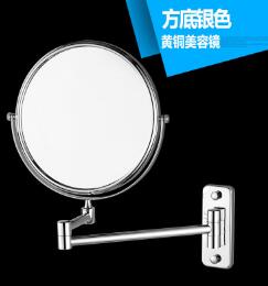 Krom runde 6 " tommer & 8 " dobbeltsidet moderne forfængelighed kosmetiske badespejle drejelige spejle drejelige foldbare til makeup: 6 tommer sølv firkantet