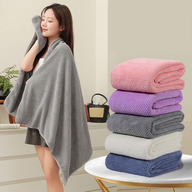 140x70cm Large Bath Towels Soft Bathroom Washcloth Bathing Robe Comfort Microfiber Bathrob Quick-Drying Bath Towel