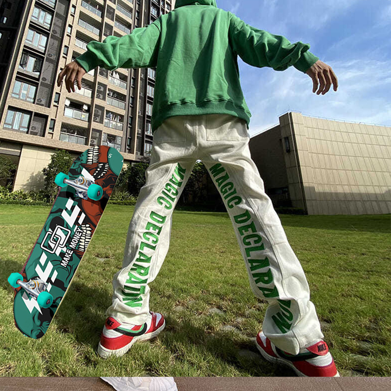 Jean Baggy noir pour femmes, imprimé Hip Hop, pantalon de skateboard, Y2K, taille moyenne, élastique,: 2 / L 55KG---60KG