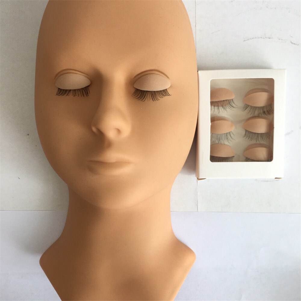 Cílios acessórios manequim para cílios manequim para cílios extensão suprimentos conjunto para cílios manequim prática cabeça cílios: Mold and Eye-A