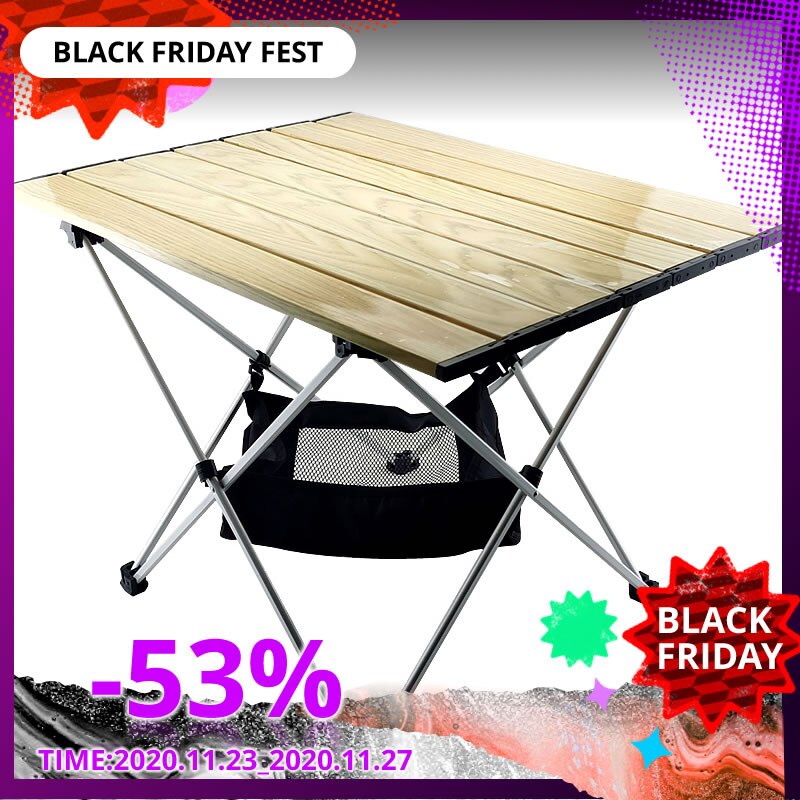 Folding Table, Portable Camping Table, Aluminum Collapsible Table Top, Ultralight Compact