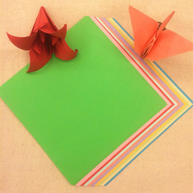 Papel de Origami cuadrado para manualidades, papel plegable de Color sólido de 15x15cm, hecho a mano