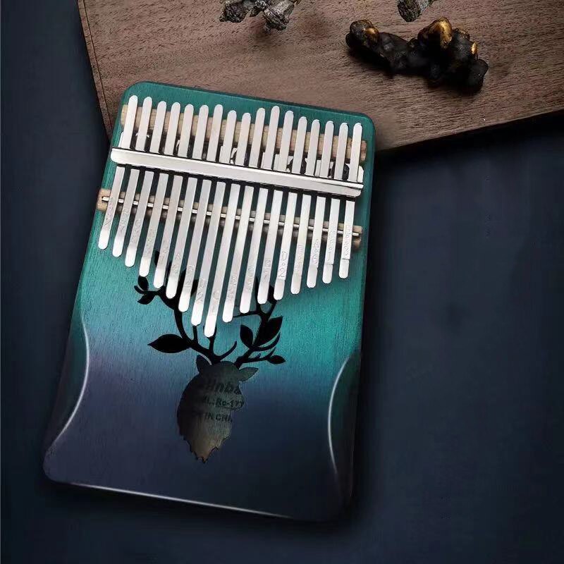 Kalimba-Piano de pulgar de 17 teclas, instrumento Musical, caja de música creativa, hecho con un solo tablero, madera Mbira de: C