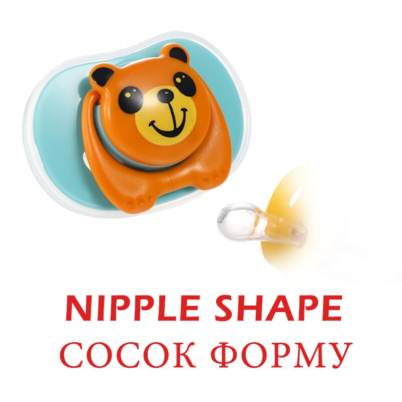 Baby Dieren Fopspeen Pasgeboren Fopspeen 2 Vorm Siliconen Tepel Vinger Stijl Mooie Fopspeen 4 Kiezen Enkel Geladen Voor Baby: Bear Nipple Shape