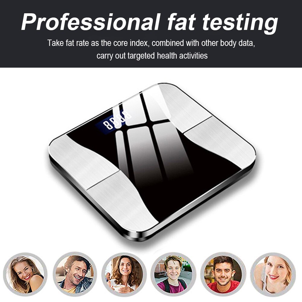 Body Composition Analyzer With Smartphone App Bluetooth Body Fat Scale Smart Accurate Wireless Digital Bathroom Weight Scale