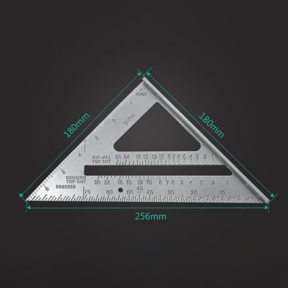 Regla triangular de 90 grados para carpintero, herramienta de medición de escuadra, aleación de aluminio