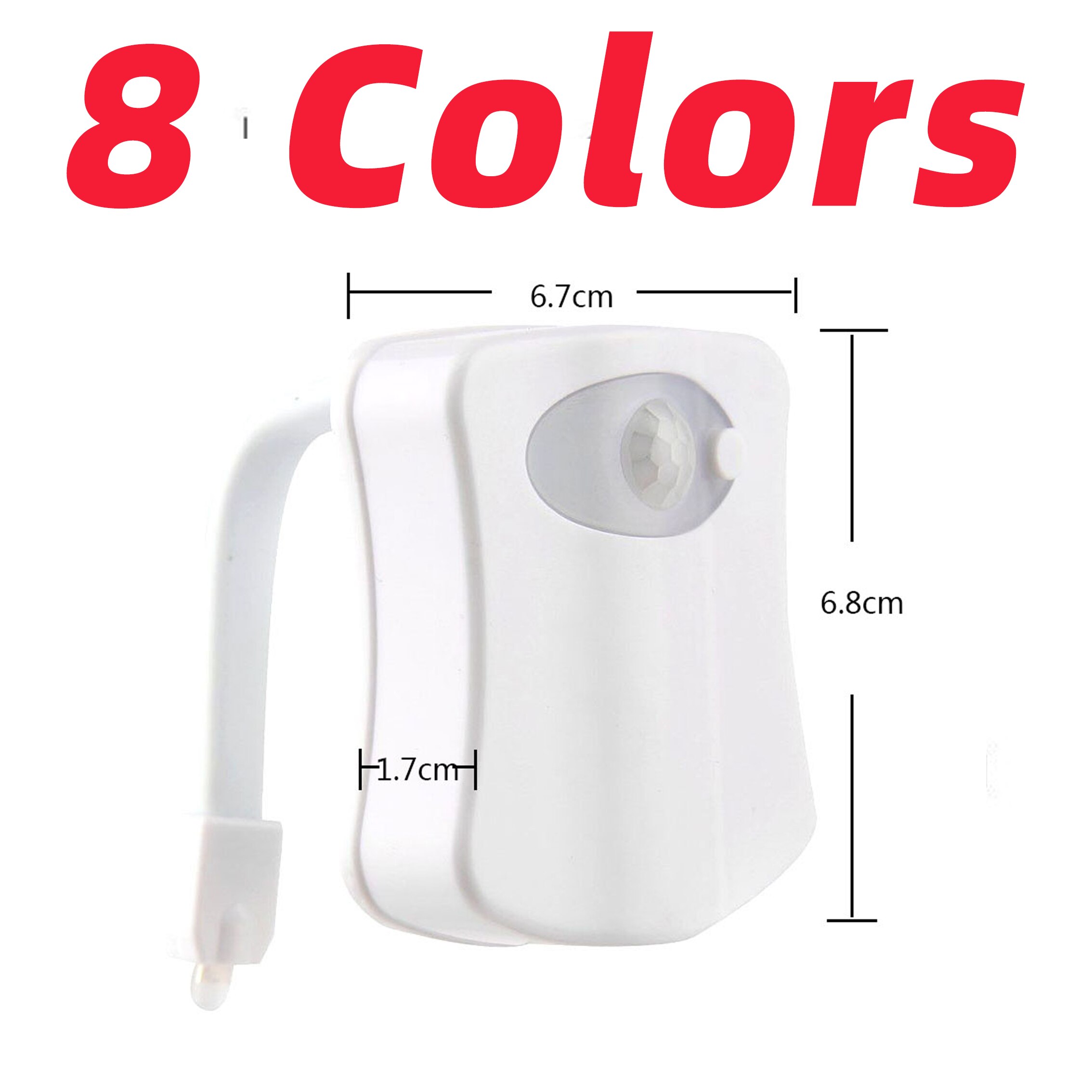 AYEVIN – siège de toilette, lampe automatique à capteur de mouvement humain, veilleuse à activation sensible, accessoires de salle de bain: 8 Colors