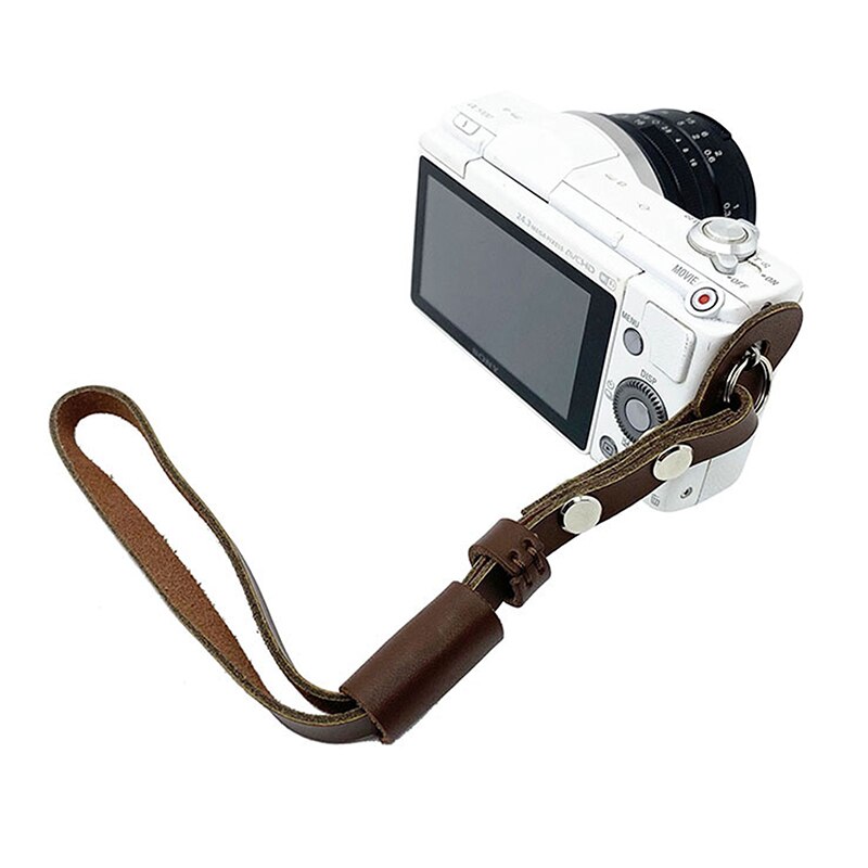 1Pc Pu Lederen Camera Strap Wrist Strap Hand Grip Touw Camera Pols Bandjes Wrist Band Lanyard Voor Digitale Camera riem Riem
