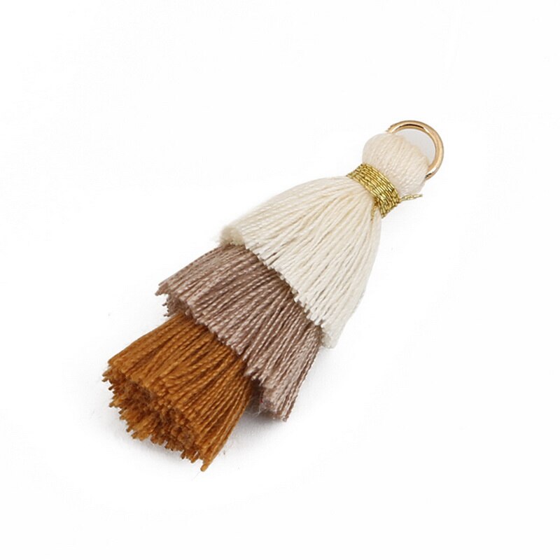 Nieuwste 3 lagen polyester katoenen kwastjes bedels voor oorbellen ketting sieraden doe-het-zelf bevindingen maken rugzak decoratie