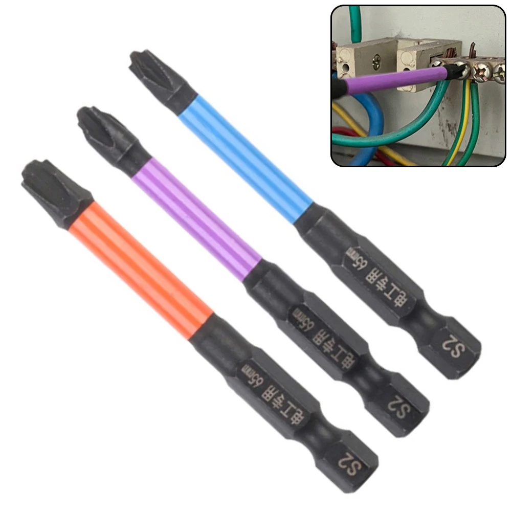 Electrician Special Screwdriver Bits 3pcs Set For Circuit Breaker Magnetic Nut Driver Drill 65mm FPH1 FPH2 FPH3