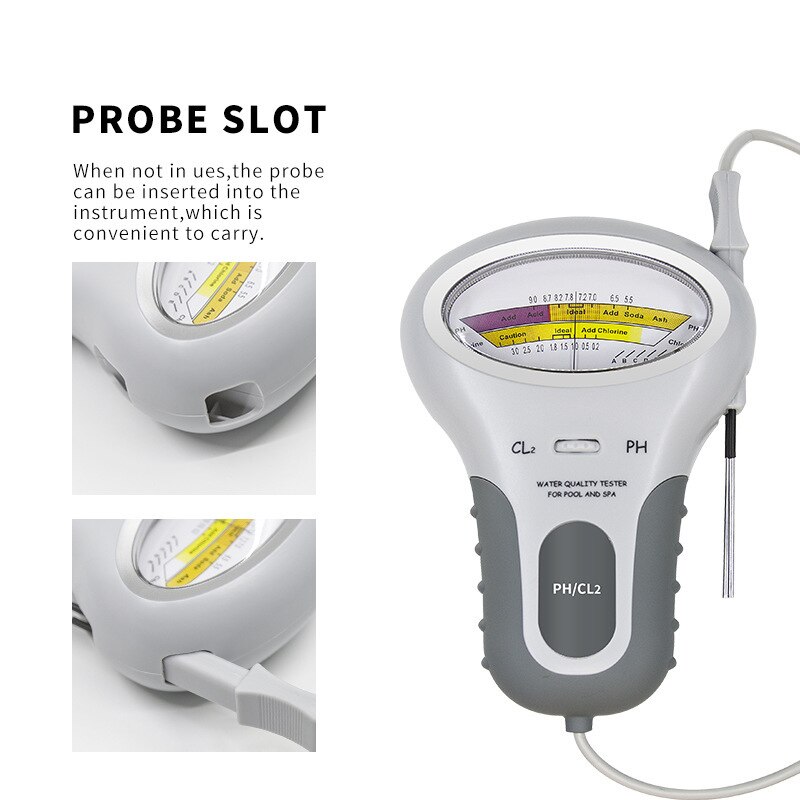 Medidor de prueba de del agua para piscina, Detector de cloro Residual CL2, Sensor de prueba de PH, pluma, agua del grifo, acuario