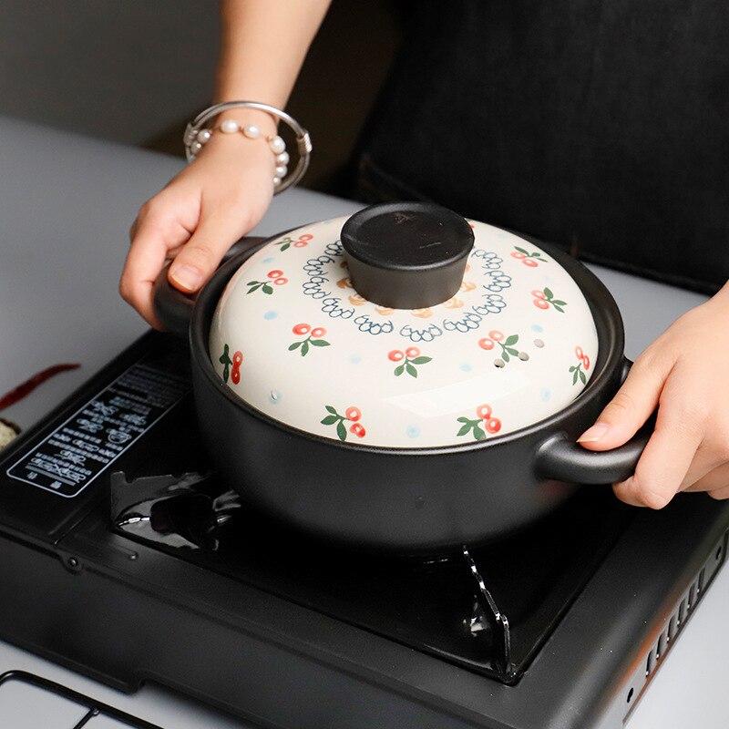 Pata pata keitto kotitalous kaasu korkean lämpötilan kestävä keraaminen savipata riisipata liesi kivipannu keittiö liesi