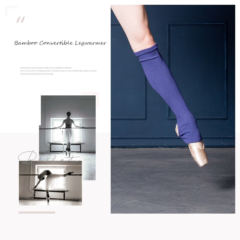 Jambière de danse longue Ballet jambière bambou cuisse longueur jambière pour la danse femmes tricots hiver échauffements ballerine vêtements
