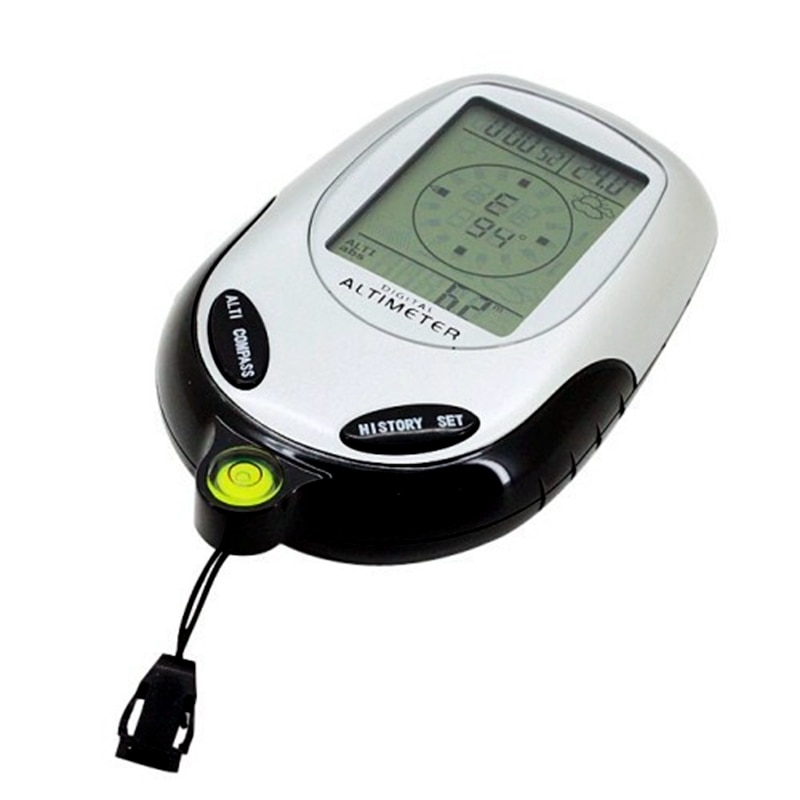 Cyfrowy LCD 6n1 kompas barometr wysokościomierz termometr prognoza pogody czas zegar niebieski podświetlenie sportowe na świeżym powietrzu wspiąć się na narzędzia