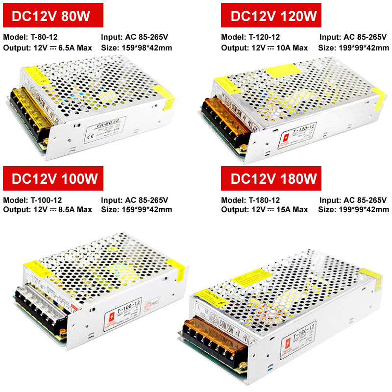 DC 12v Power Supply Unit 2a 3a 5a 10a 20a Led Driver Transformer 220 v to 12 v Power Supply 12 Volt Power Supply for Led Strip