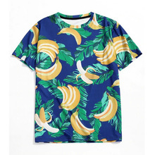 Men Summer Casual Printing Short-Sleeve Banana T-Shirt Top Blouse2019 latest men's print top