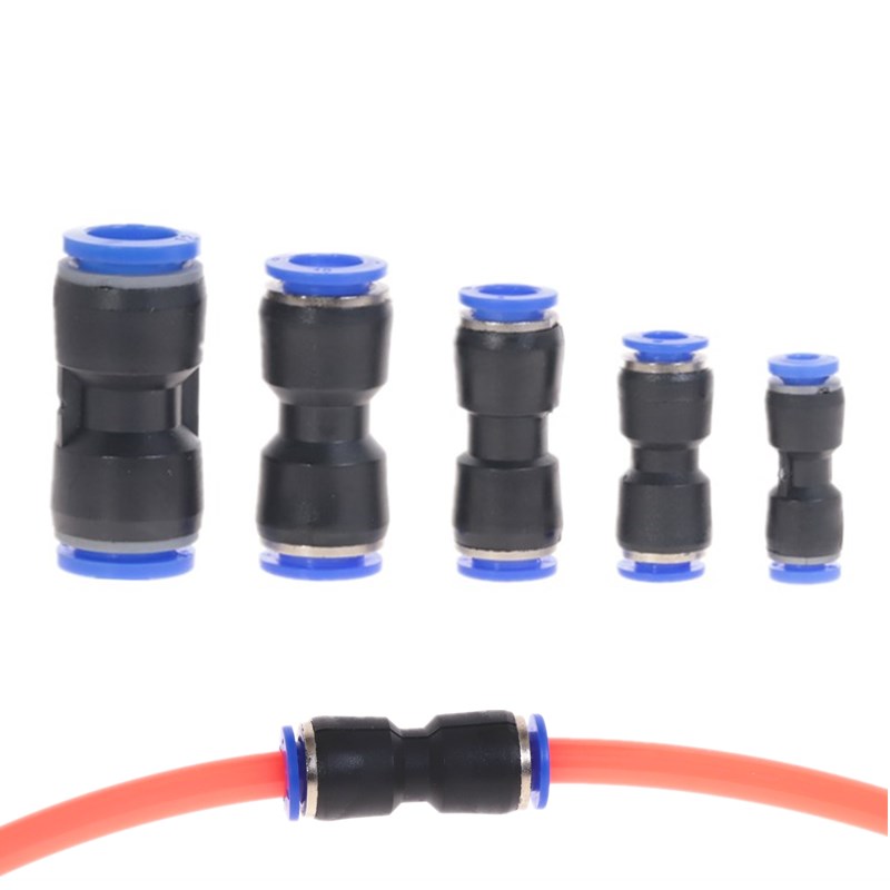 Pneumatische Fitting PU MOPS Serie 6mm 8mm bis 10mm 12mm Schlauch Anschluss Air Wasser Rohr Push-in Schlauch Schnell Couping