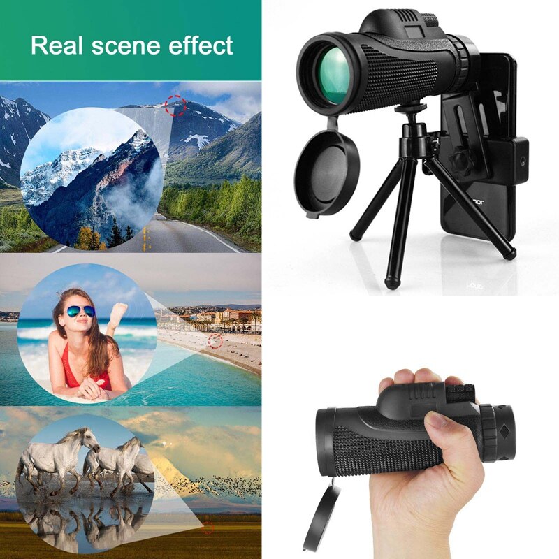 40*60 Hd Monoculaire Telescoop, IP67 Waterdichte High Power BAK4 Fmc Prism Monoculaire Voor Volwassenen En Kinderen