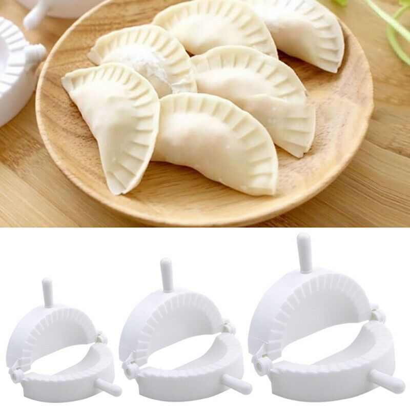3Pcs Dumpling Maker Mould Dough Press Meat Pie Pastry Mold W0YD
