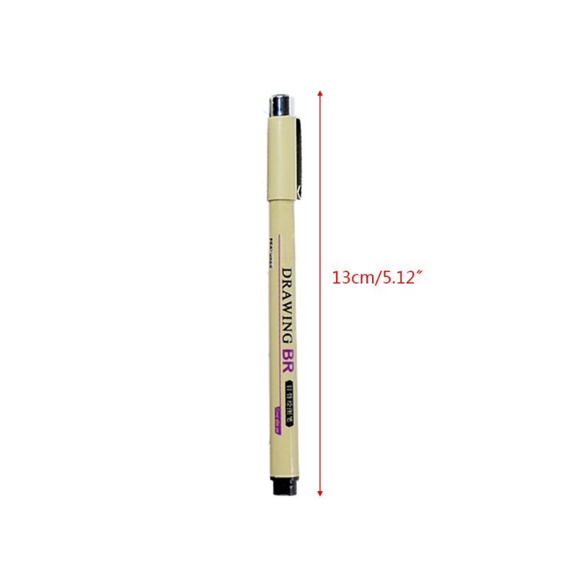 6/7/8/9pcs Black Technical Graphic Fine Hook Line Painting Drawing Pen Sketch Felt Pens aArt Supplies Markers Stationery