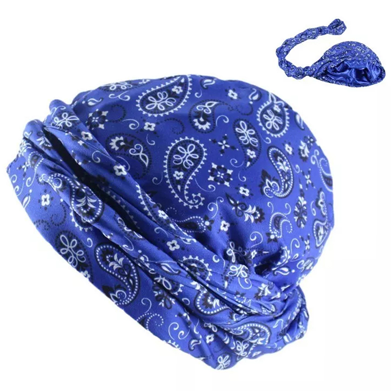 Men Women Paisley Print Headscarf Pirate Hat Outdoor Sport Cycling Bandana Sweat Absorbant Muslim Turban Bohe Style Head Wrap: Red