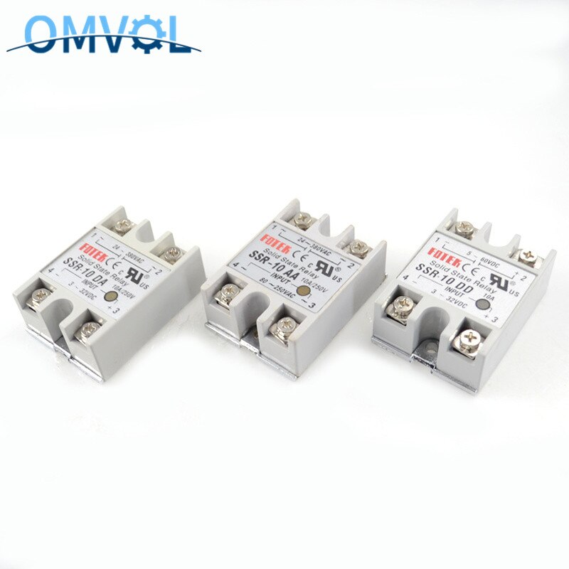 1 st fotek ssr -10da tillverkare 10a ssr relä,ingång 3-32 vdc utgång 24-380 vac ssr -10aa ssr -10dd