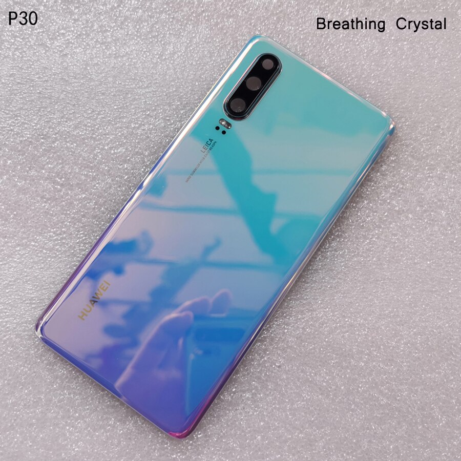 Original bakre glasskydd för huawei  p30 pro  p30 pro hölje batteri bakdörr reservdelar+ lim+kamera blixt lins vog