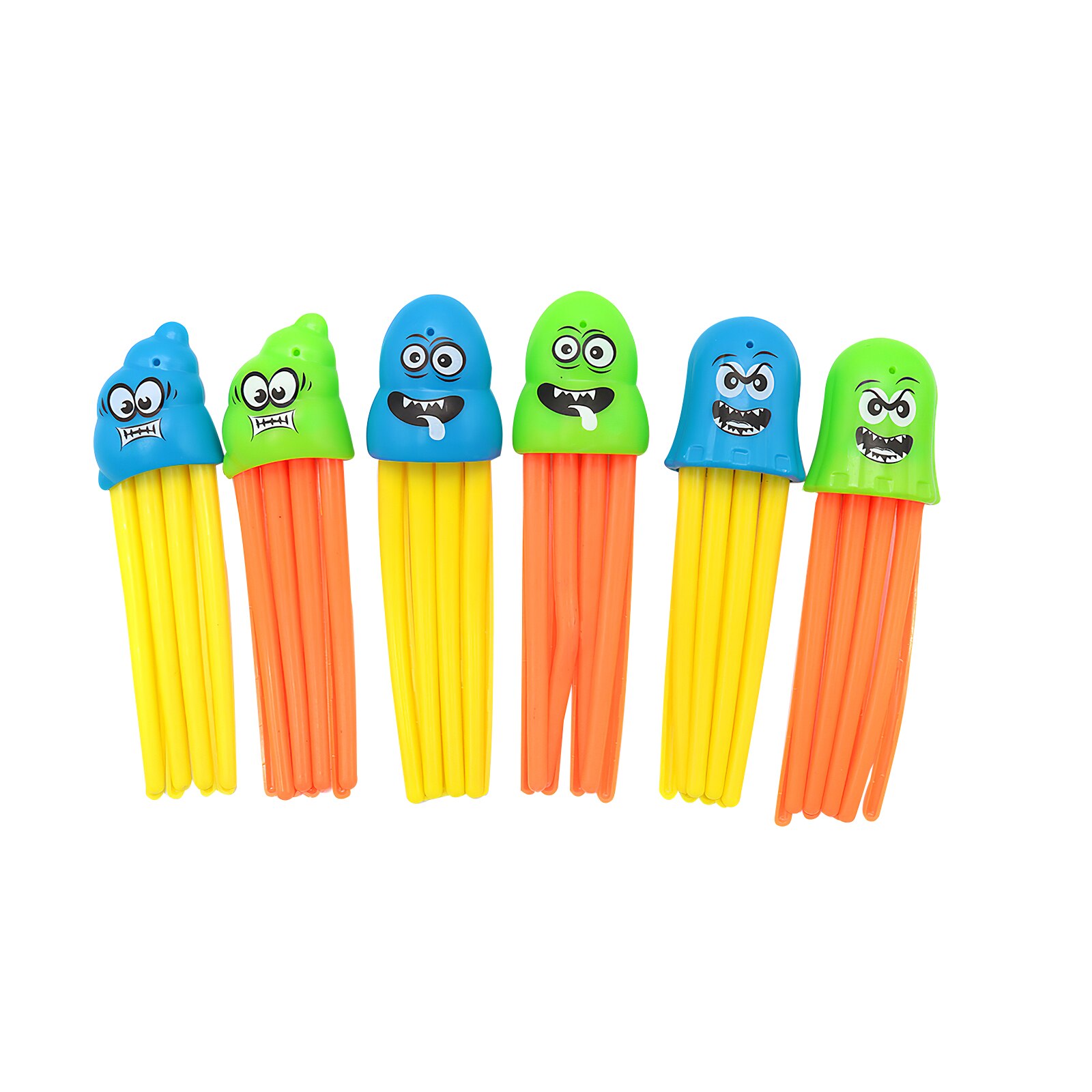6Pcs Grappige Octopus Duiken Speelgoed Sterk Treinen Hun Duiken Vermogen Tijdens Spelen Plastic Pool Dive Duiken Game Zomer Paddle speelgoed
