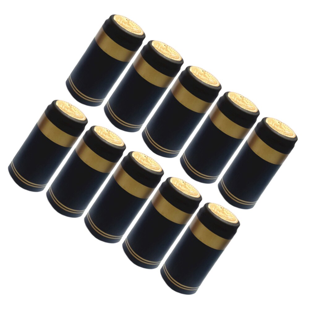 100Pcs Krimpkous Capsules Wijn Fles Capsules Wijn Krimpkous Cap Wijn Krimpfolie Wrap Voor Rechte Mond Fles (Rood,