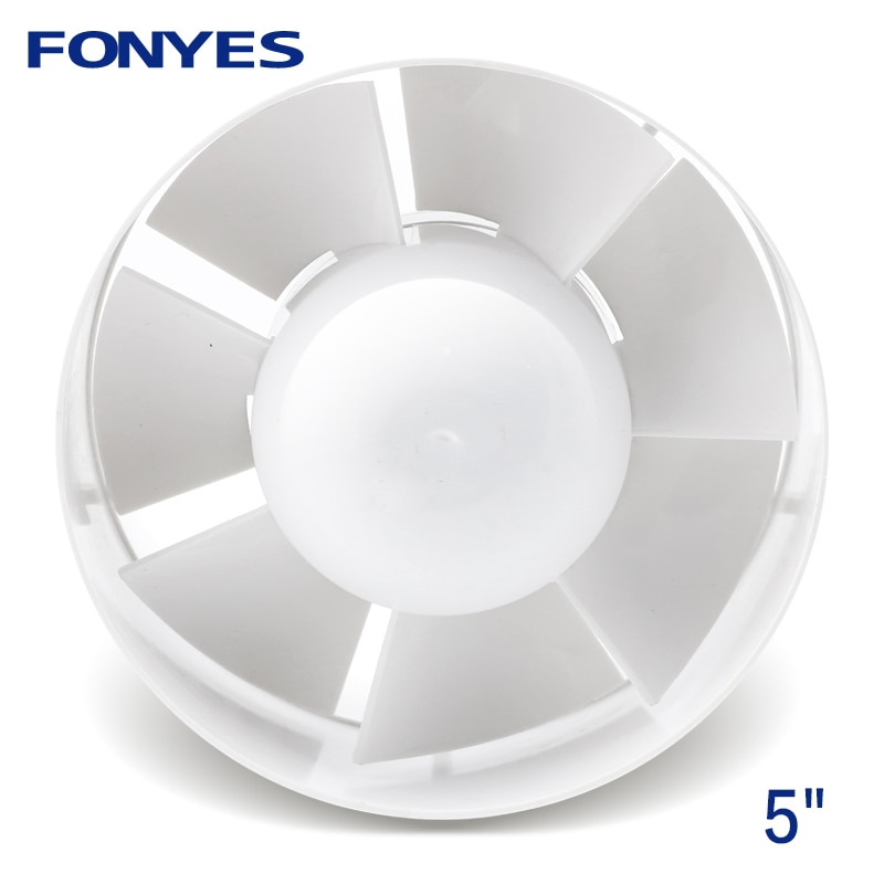 Ventilador en línea de 5 pulgadas, ventilador extractor de aire, ventilador de techo, ventilación para baño, inodoro, 125mm, 220V