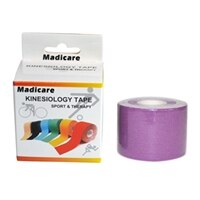 Skiën Gezicht Plakken Katoen Kinesiologie Tape Sport 5 cm X 5 m Spier Tape Waterdichte Protector Kniebeschermers Sport Tape skiën Gezicht Plakken: Paars