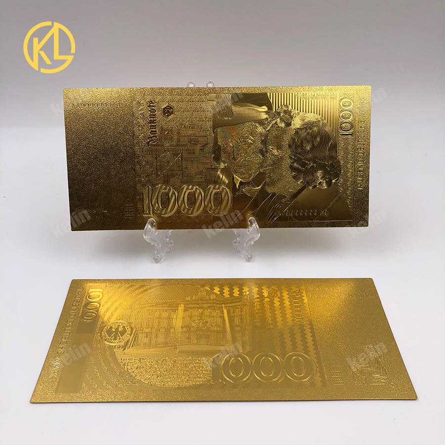 10pcs/lot Reproduction Crafts Germany Annette von Droste Hulshoff 20 Mark Gold Bank Note patriotic souvenir collection and: 1000Mark-new