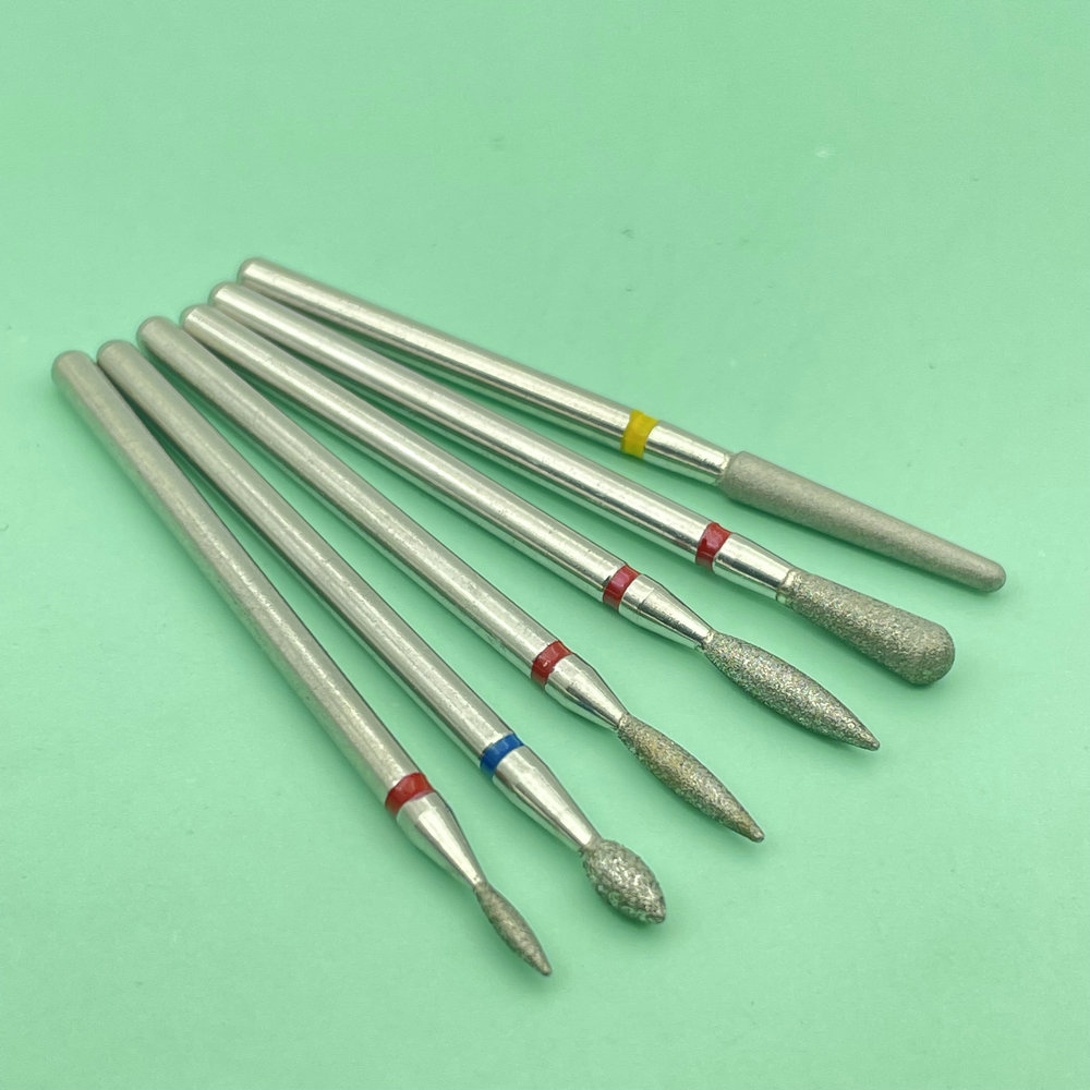 6 uds fresa para manicura diamante cerámica brocas para uñas fresas quitar juego de brocas para uñas Gel máquina herramientas eléctricas para manicura