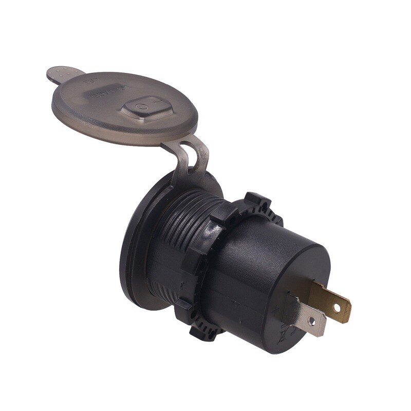 12-24V Universally Car Motorcycle Waterproof Dual USB Charger Socket Power Outlet with Voltmeter LED light motor bike With Swith