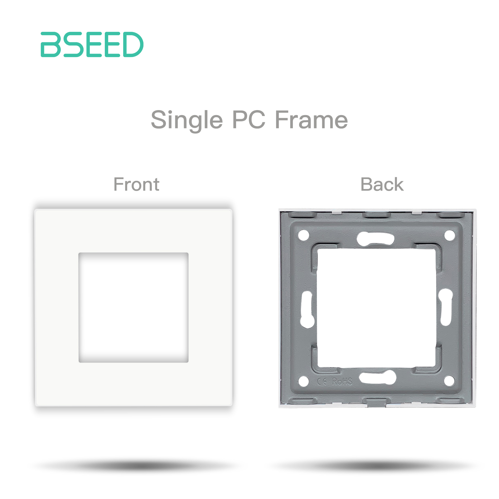 ​ BSEED EU Standaard Plastic Paneel Stopcontact Frame PC Frame Met Metalen Plaat 86/157/228/299mm Wit Zwart Goud Grijs: Beige