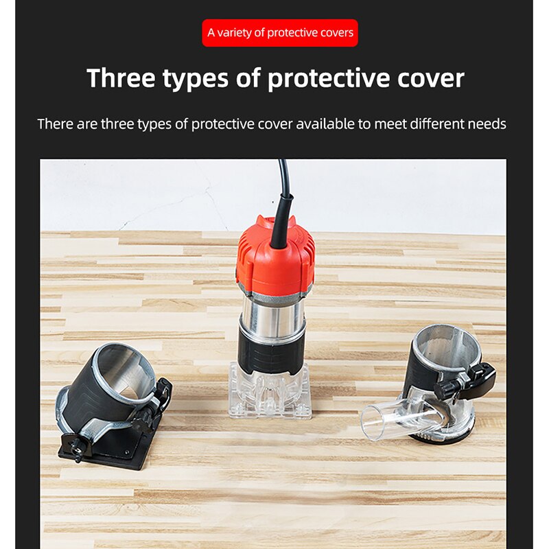 Aluminum Alloy Trimmer Base Dust Cover Board Inclined Board For Woodworking Slotting Machine Vacuum Cleaner Offset Base