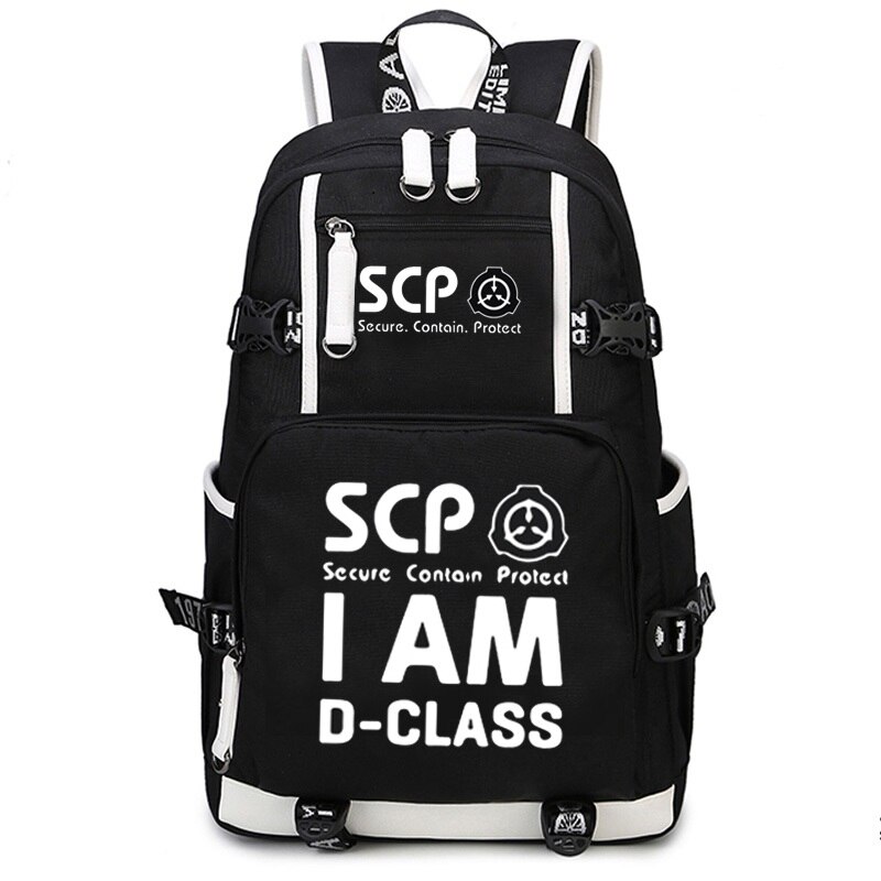 Scp seguro conter proteger cosplay mochila capacidade escola saco de ombro adolescente portátil viagem presente: 3